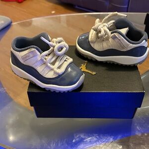 Jordan Kids Navy and White Sneakers
